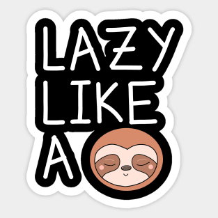 Funny Lazy Sloth Sticker